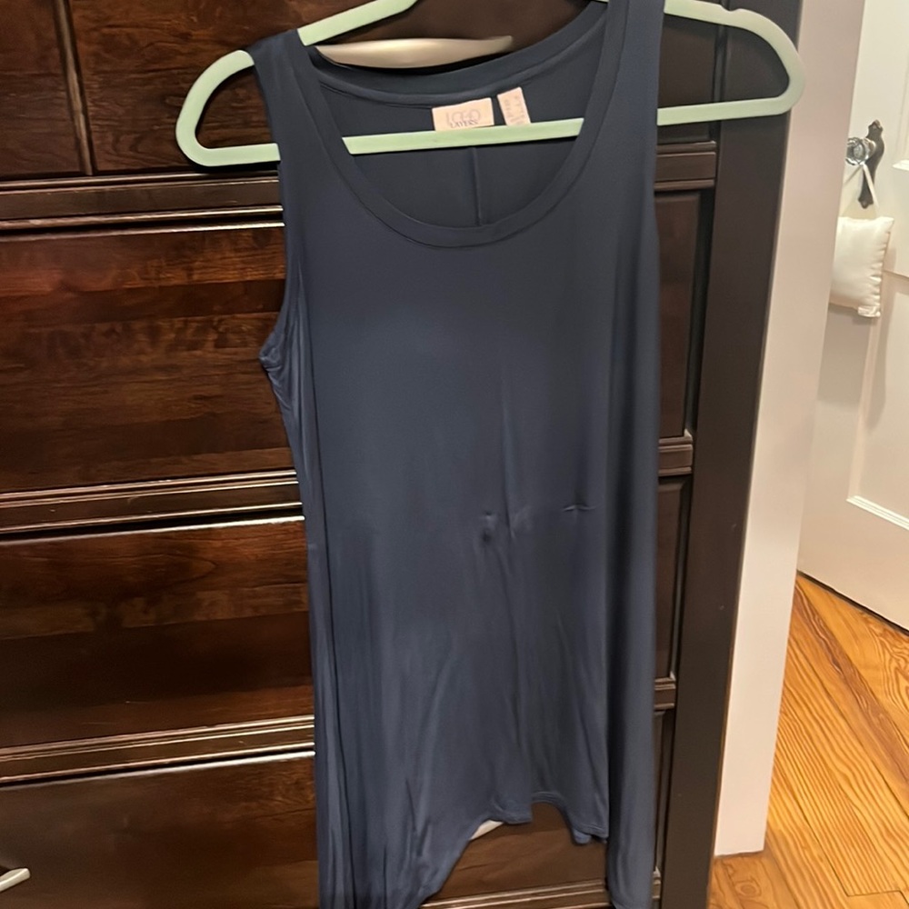 LOGO layers tank. Steel blue. Size XS